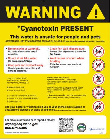 Toxic Cyanobacteria Warning Sign *PDF Download*