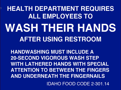 Employees to Wash Their Hands After Using Restroom Sticker - Print Version