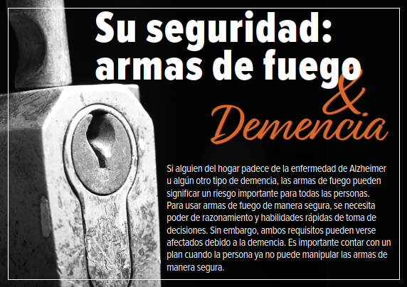 Gun Safety & Dementia (English & Spanish) - Packages of 25, Max 4 Per Order