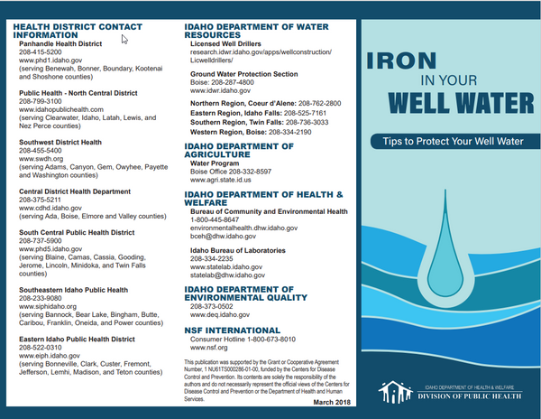 Iron In Your Well Water - Print Version