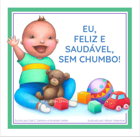 Happy, Healthy, Lead-Free Me! Children's Board Book in Portuguese