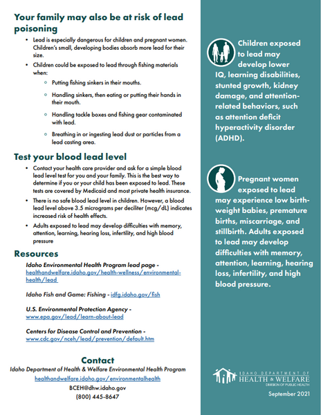 Lead and Fishing Factsheet - Print Version