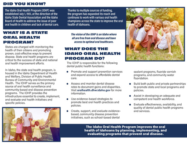 Idaho Oral Health Program Brochure