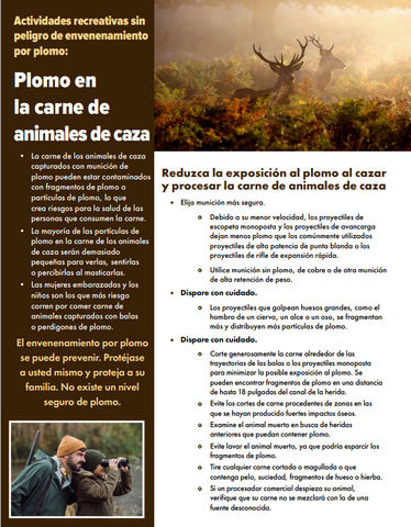 Lead in Wild Game Meat Factsheet (Spanish) - Print Version
