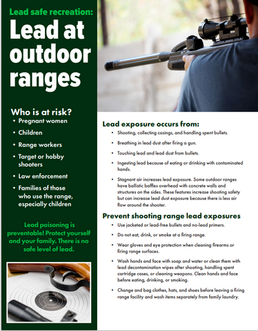 Lead at Outdoor Ranges Factsheet *PDF Download*