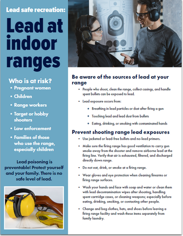 Lead at Indoor Ranges Factsheet *PDF Download*
