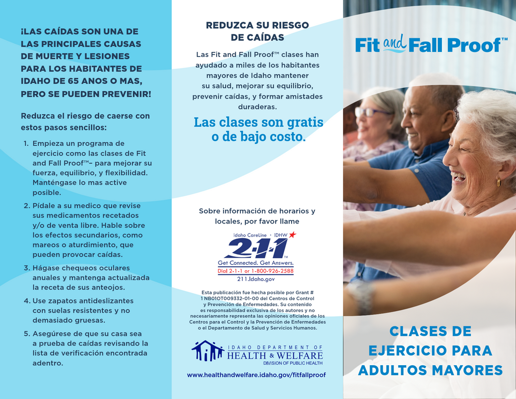 Fit and Fall Proof™ Brochure (Participant) SPANISH