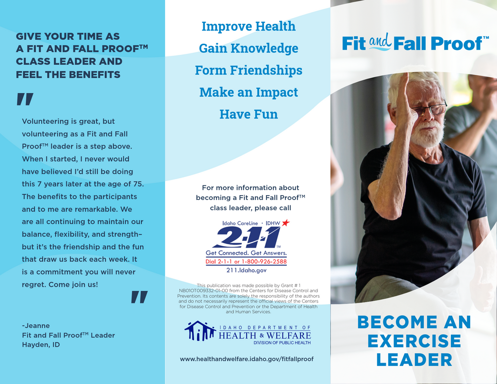 Fit and Fall Proof™ Brochure (Volunteer Leader) for Download Only