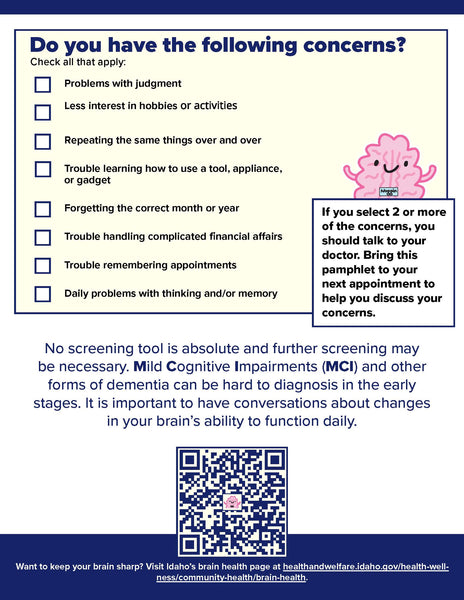 Your Mind Matters AD8 Pamphlet - DOWNLOAD ONLY