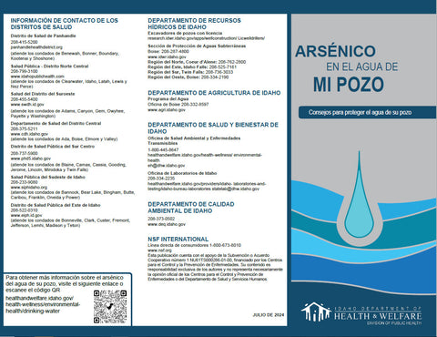 Arsenic in Your Well Water (Spanish) *PDF Download*