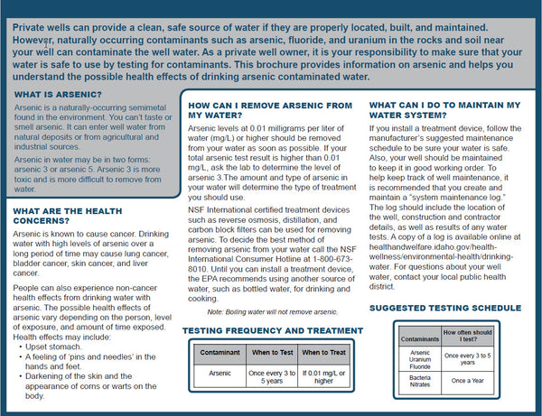 Arsenic In Your Well Water *PDF Download*