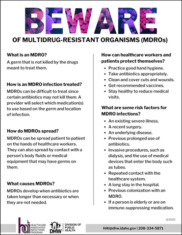 MDRO Education Poster