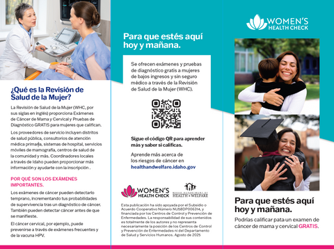 Women's Health Check: Brochure SPANISH VERSION