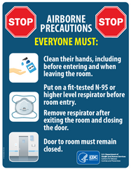 CDC Airborne Precautions Sign