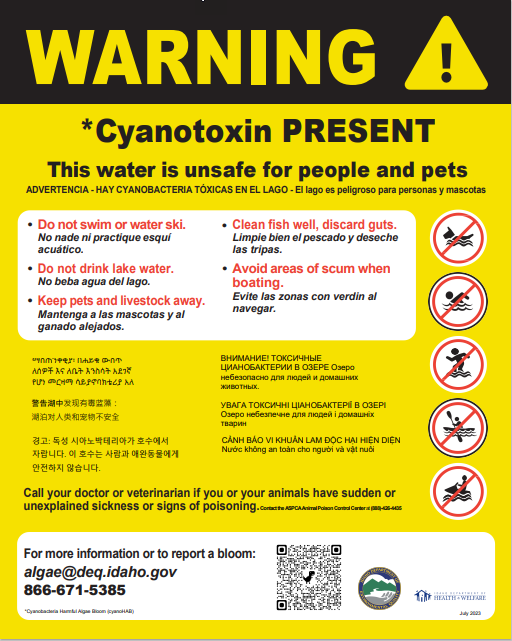 Toxic Cyanobacteria Warning Sign *PDF Download Only