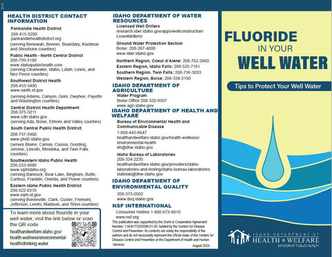 Fluoride In Your Well Water - Print Version