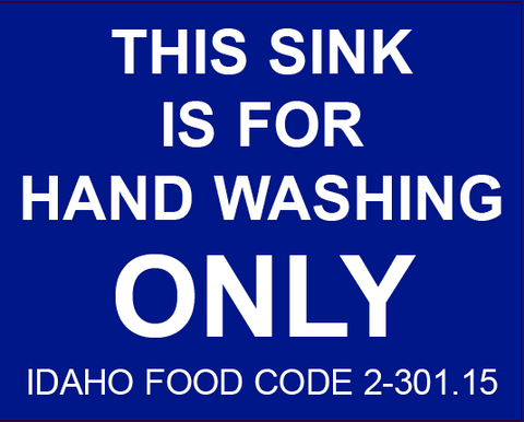 This Sink is for Handwashing Only Sticker (Physical Copy)