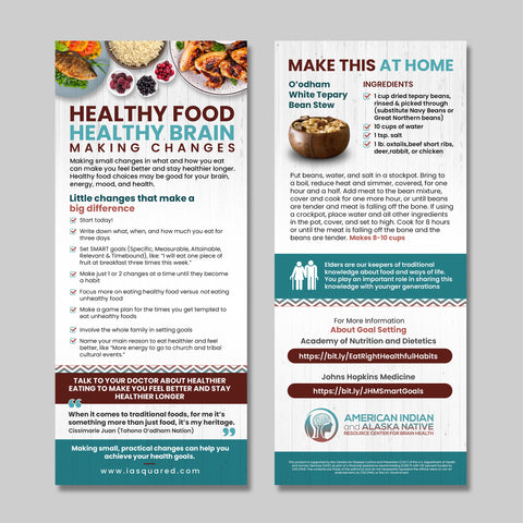 Healthy Food Healthy Brain: Making Changes Rack Card - Ships in Packages of 25, Max 4 Per Order