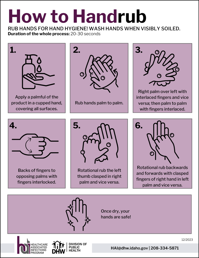 Hand Rub Poster.pdf How to Handrub Poster (English & Spanish) – Idaho Health Tools