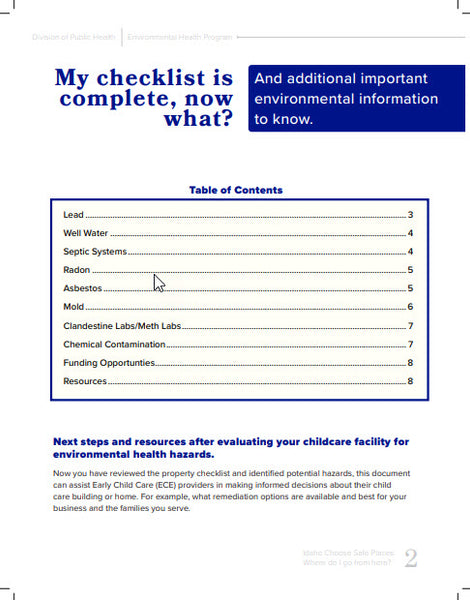 Idaho Choose Safe Places: Where do I go from here?  *PDF Download*