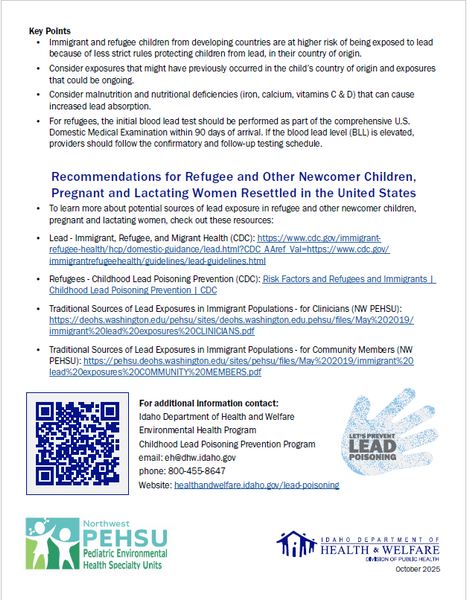 Childhood Lead Medical Quick Guide Collection - Print Version