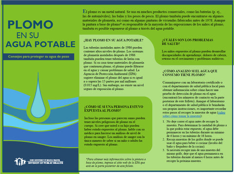 Lead In Your Drinking Water (Spanish) - Print Version