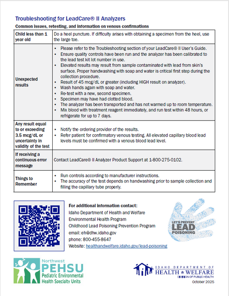 Childhood Lead Medical Quick Guide Collection - Print Version