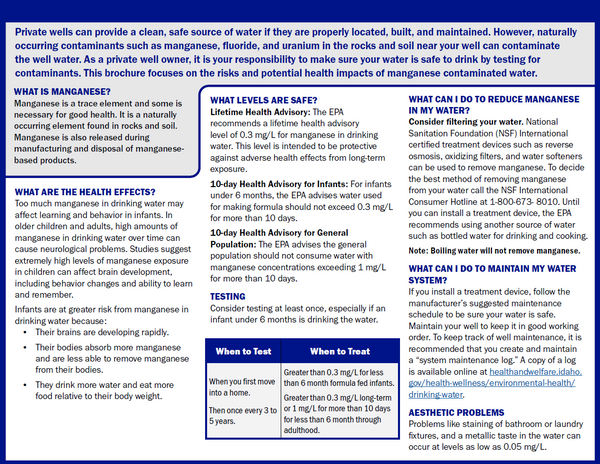 Manganese In Your Well Water *PDF Download*