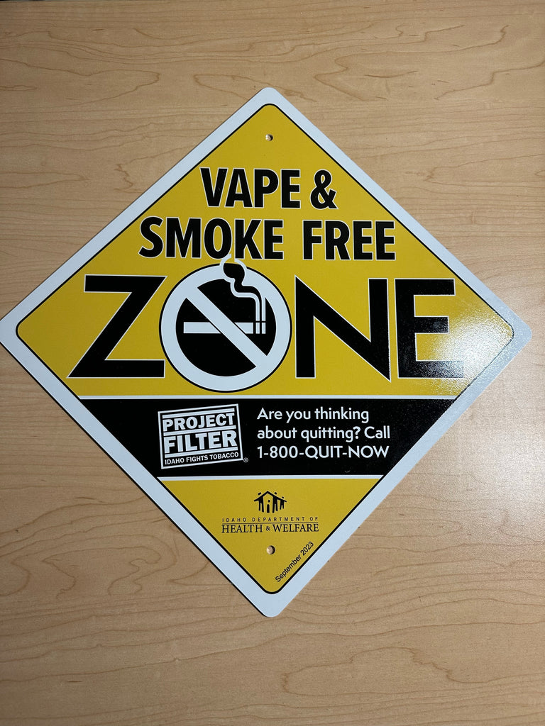 Project Filter Vape & Smoke Free Zone Metal Sign Idaho Health Tools Project Filter Vape & Smoke Free Zone Metal Sign Idaho Health Tools