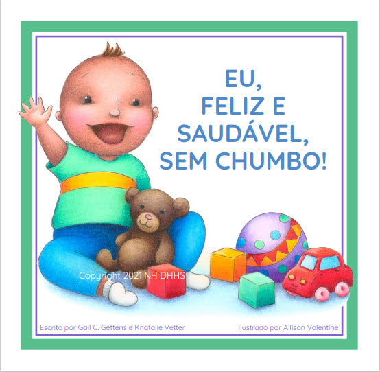 Happy, Healthy, Lead-Free Me! Children's Board Book in Portuguese