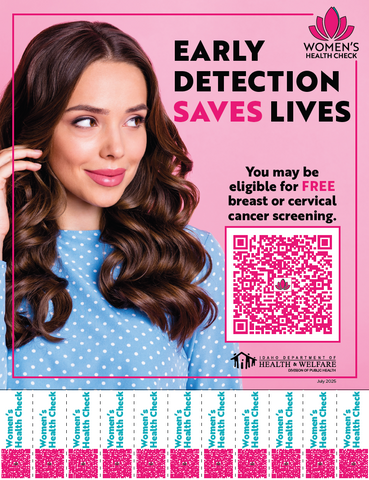 Women's Health Check Pull Tab Outreach Flyer