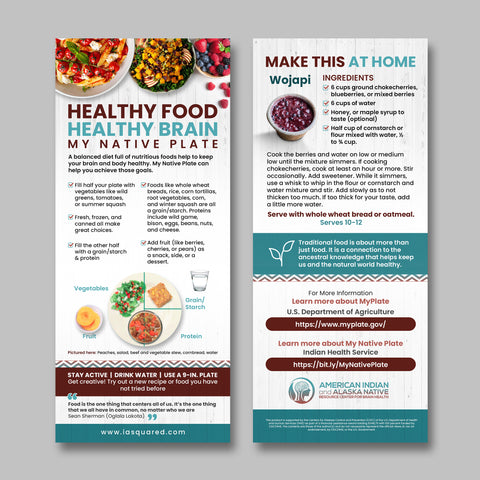Healthy Food Healthy Brain: My Native Plate Rack Card (English only) - Ships in Packages of 25, Max 4 Per Order