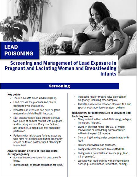 Childhood Lead Medical Quick Guide Collection - Print Version