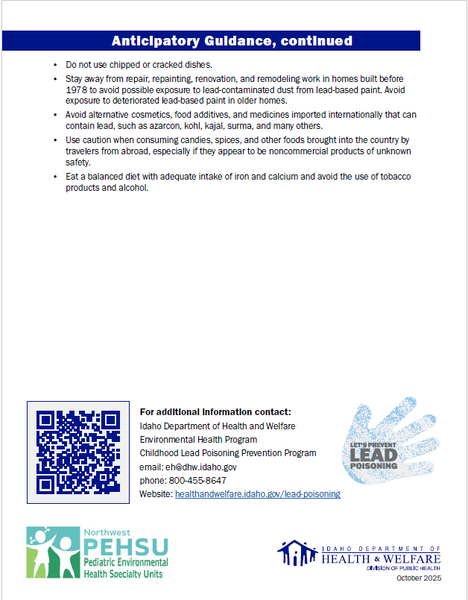 Childhood Lead Medical Quick Guide Collection - Print Version