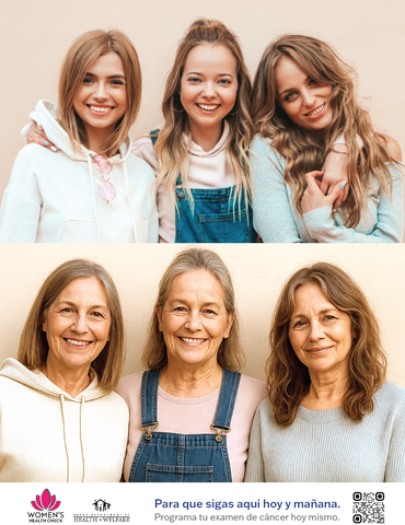 Women's Health Check: Today & Tomorrow - Sisters Poster (11" x 17") SPANISH VERSION