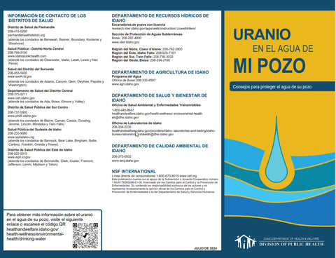 Uranium In Your Well Water (Spanish) *PDF Download*