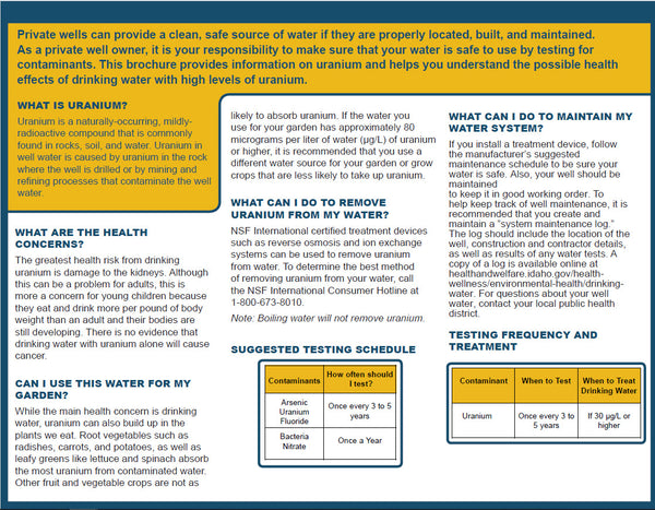 Uranium In Your Well Water *PDF Download*