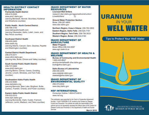 Uranium In Your Well Water - Print Version