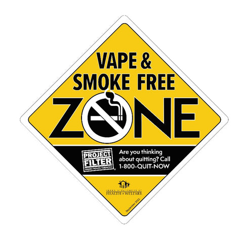Project Filter Vape & Smoke Free Zone Sticker
