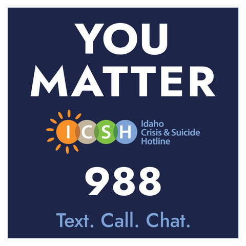988 promotional window/mirror cling with positive "You Matter" messaging