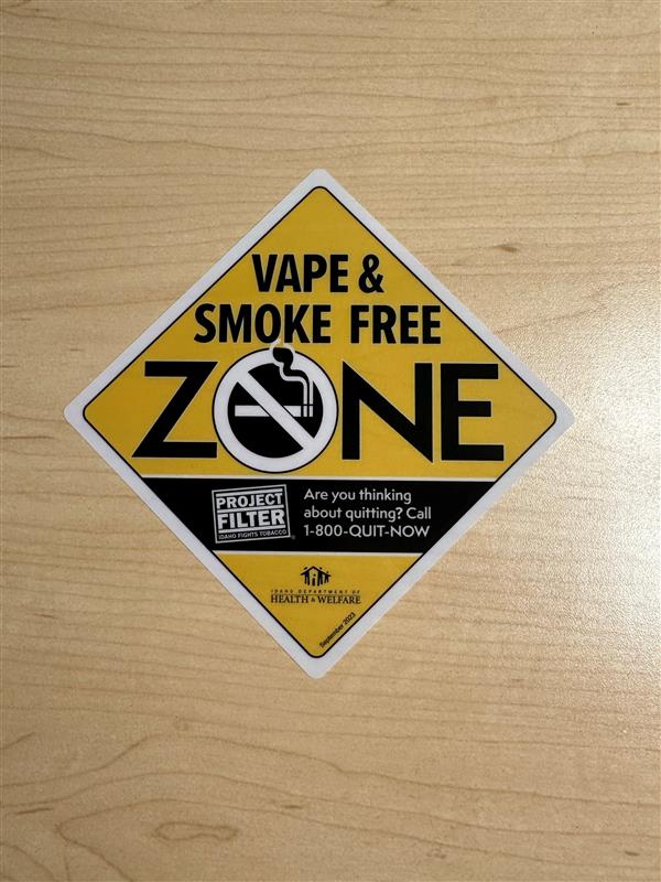 Project Filter Vape & Smoke Free Zone Window Cling Idaho Health Tools Project Filter Vape & Smoke Free Zone Window Cling Idaho Health Tools