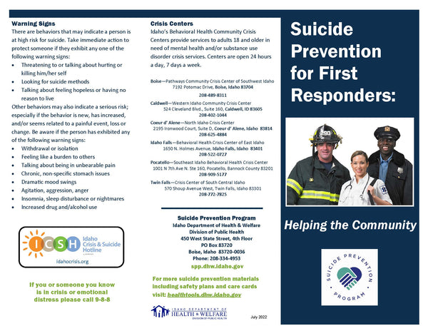 Suicide Prevention for First Responders: Helping the Community