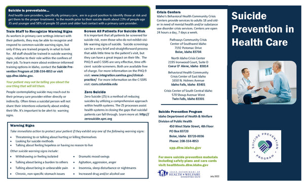 Suicide Prevention in Health Care *DOWNLOAD ONLY*