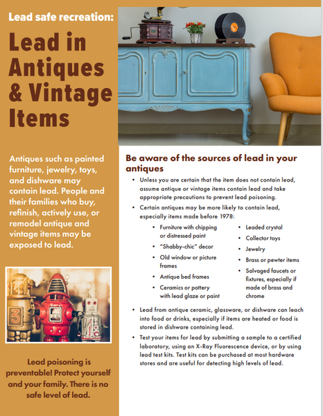 Lead in Antiques & Vintage Items Factsheet - Print Version