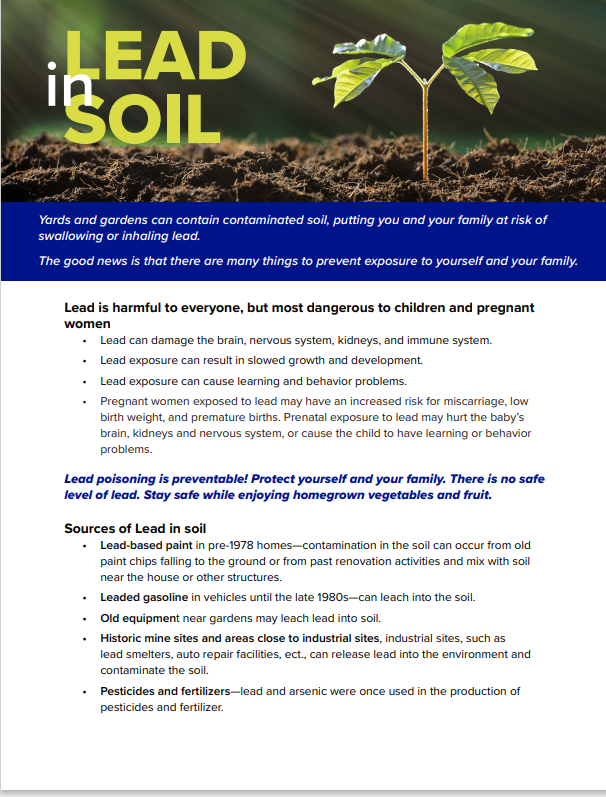 Lead in Soil Print Version