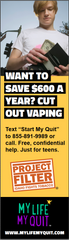 Project Filter My Life My Quit Bookmark - Save Money