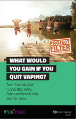 Project Filter My Life My Quit Poster - What would you gain?