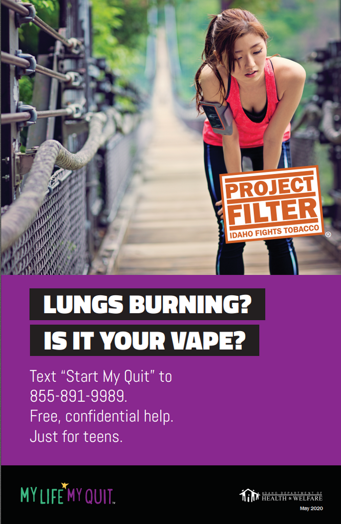 Project Filter My Life My Quit Poster - Lungs Burning?