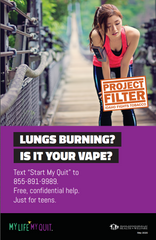 Project Filter My Life My Quit Poster - Lungs Burning?
