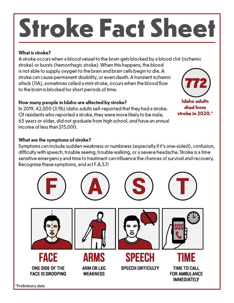 Stroke Infographic Poster (English only) - Max 10 per order